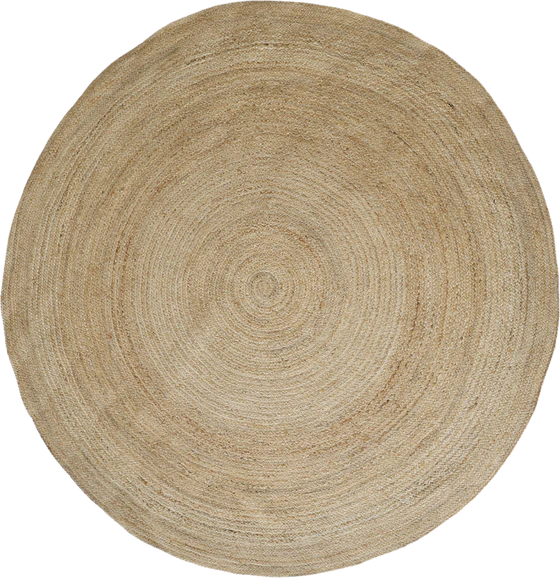 Runder Teppich Chic Antique 200cm Natur – Handgefertigte Jute