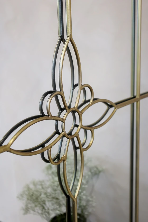 Wandspiegel Chic Antique Blumenrahmen Antik Messing Vintage