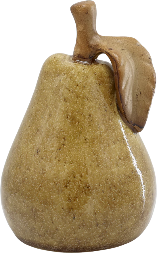 Dekorative Keramikfigur Chic Antique Birne mellow Glanz