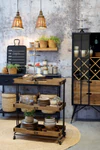 Servierwagen Chic Antique – Vintage Tannenholz mit Tabletts