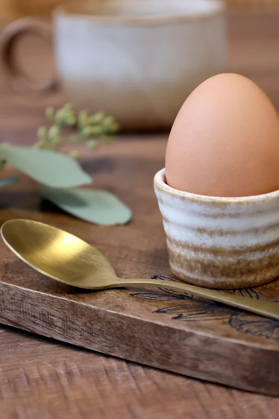 Eierbecher Chic Antique Valence Latte – Handgefertigt Steingut