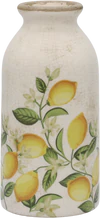 Dekorative Keramikflasche Chic Antique Limone Blossom Creme