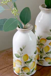Dekorative Keramikflasche Chic Antique Limone Blossom Creme