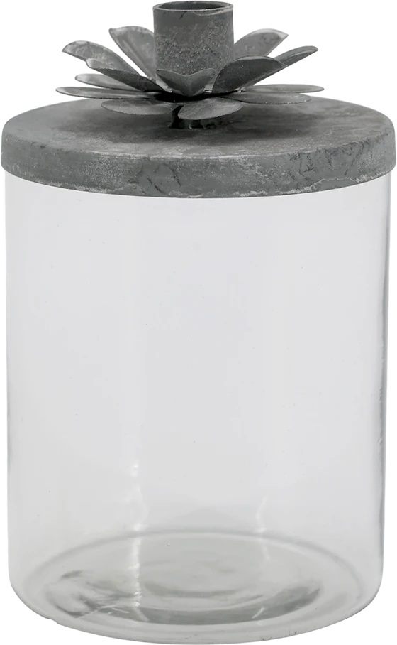 Dekorativer Kerzenhalter Chic Antique Vintage Eisen Glas