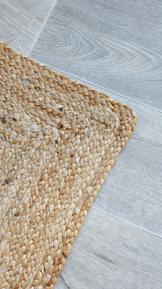 Rechteckiger Teppichläufer Chic Antique Natur 90x60 Jute