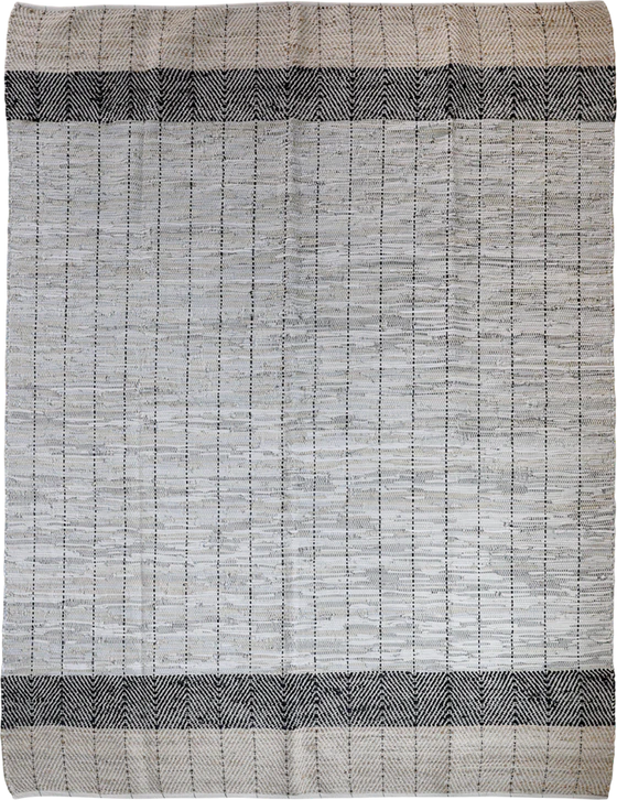 Handgewebter Teppich Chic Antique – Streifen Kohle Naturtöne