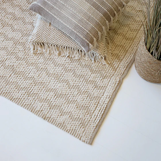 Gewebter Baumwollteppich Chic Antique natur 300x200 cm