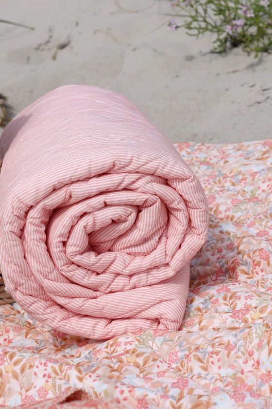 Tagesdecke Chic Antique Aix Quilt Rosa Weiß Baumwolle