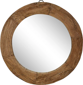 Runder Wandspiegel Chic Antique Grimaud – Recyclingholz Unikat