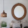 Runder Wandspiegel Chic Antique Grimaud – Recyclingholz Unikat