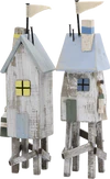 Dekoratives Strandhaus-Set Chic Antique Flagge 2er-Set Vintage