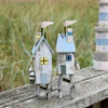 Dekoratives Strandhaus-Set Chic Antique Flagge 2er-Set Vintage
