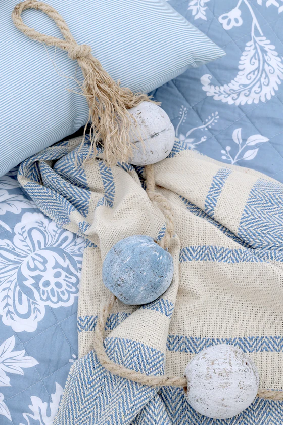 Schwimmgewicht Pool 140cm Chic Antique – Hanf & Polyschaum sky blue