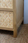 Beistelltisch Chic Antique Rattan Natur 2 Schubladen Vintage