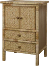 Aufbewahrungsschrank Chic Antique Geflecht Natur Tannenholz