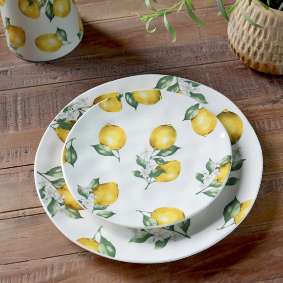 Frühstücksteller Chic Antique Maison Citron Porzellan Creme