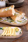 Dekoratives Serviertablett Chic Antique Tours Zitronen-Motiv Mangoholz