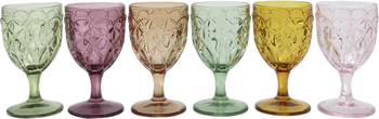 Weinglas Chic Antique Saint-Émilion Reliefmuster Glas Vintage