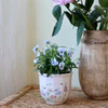 Keramik-Übertopf Chic Antique Papillon Creme Blumenmuster