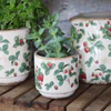 Keramik-Übertopf Chic Antique Fraises Creme – Erdbeer-Design