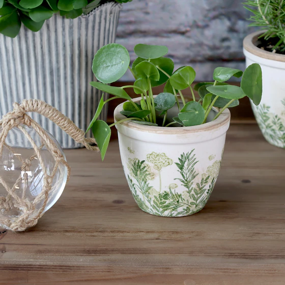 Übertopf Chic Antique Laval Blumendruck Verte Keramik Unikat