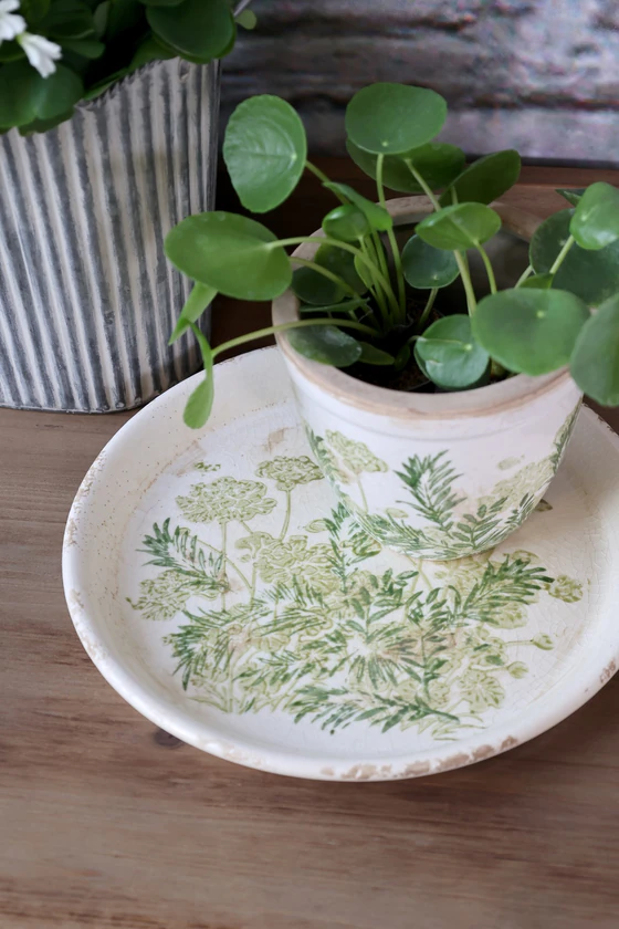 Übertopf Chic Antique Laval Blumendruck Verte Keramik Unikat