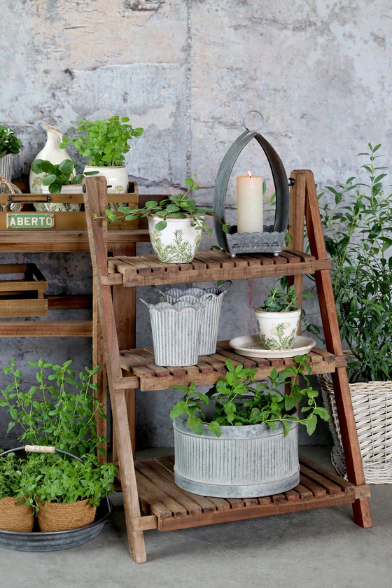 Rundes Serviertablett Chic Antique Laval Grün Keramik Unikat