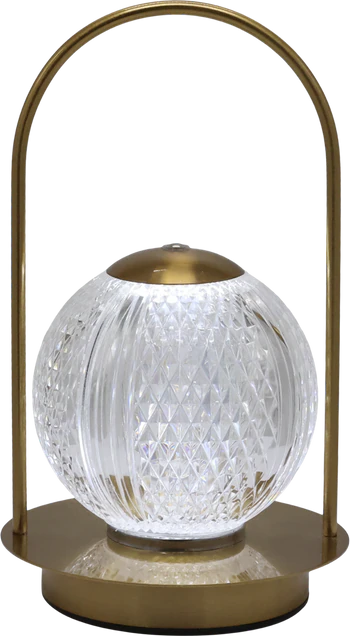 Wiederaufladbare LED-Tischleuchte Chic Antique Antik Messing Vintage