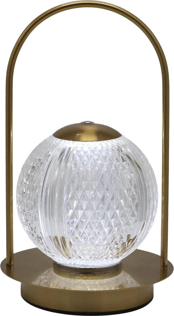 Wiederaufladbare LED-Tischleuchte Chic Antique Antik Messing Vintage