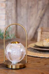 Wiederaufladbare LED-Tischleuchte Chic Antique Antik Messing Vintage