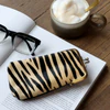 Reißverschluss-Etui Chic Antique Leder Zebra-Unikat 18x10 cm
