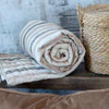Tagesdecke Chic Antique Aix Quilt Streifen Cognac Baumwolle