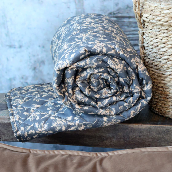 Steppdecke Chic Antique Aix Quilt Blattmuster Baumwolle