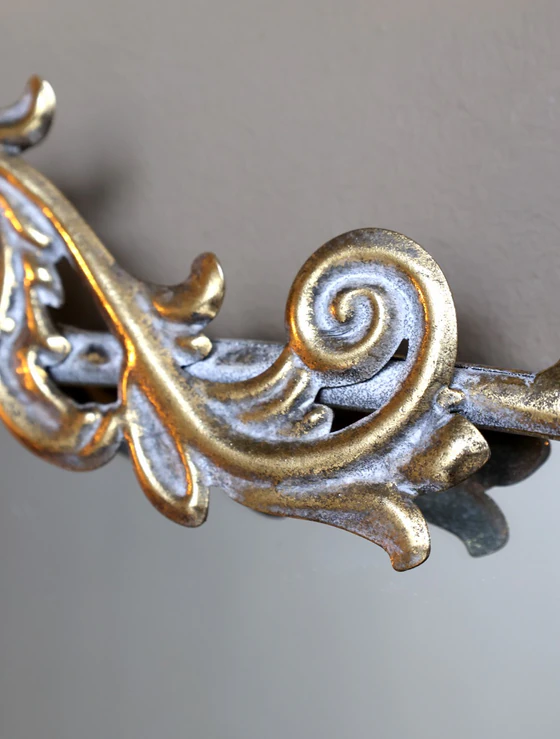 Wandspiegel mit Ablage Chic Antique – Vintage-Look, Antik Messing