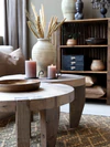 Runder Couchtisch Chic Antique Grimaud – Recyclingholz Natur