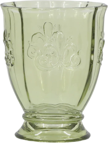 Trinkglas Chic Antique Saint-Émilion Olivgrün Vintage-Unikat
