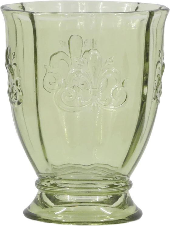 Trinkglas Chic Antique Saint-Émilion Olivgrün Vintage-Unikat