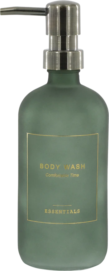 Nachfüllbare Seifenspenderflasche Chic Antique Glas 500 ml moosgrün