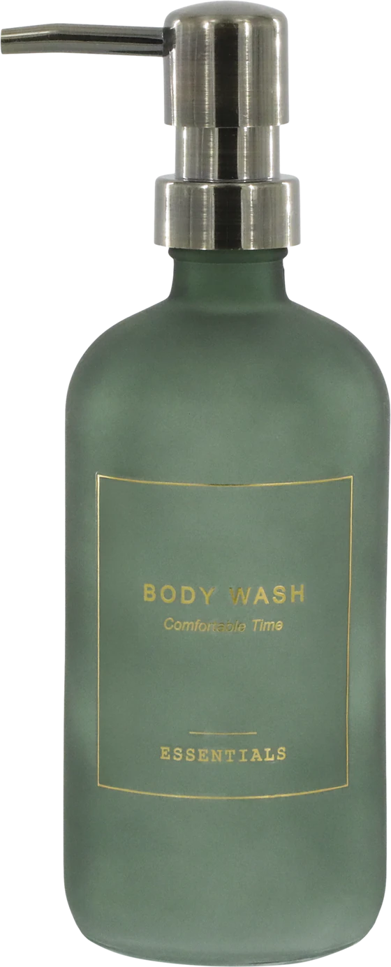Nachfüllbare Seifenspenderflasche Chic Antique Glas 500 ml moosgrün