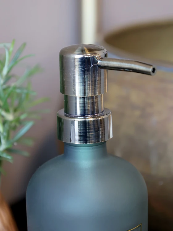 Nachfüllbare Seifenspenderflasche Chic Antique Glas 500 ml moosgrün