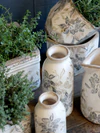 Dekorative Keramikflasche Chic Antique Croix Creme Vintage-Look