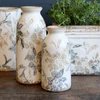 Dekorative Keramikflasche Chic Antique Croix Creme Vintage-Look
