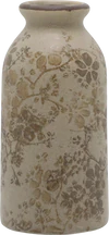 Dekorative Keramikflasche Chic Antique Melun Latte Matt Vintage