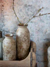 Dekorative Keramikflasche Chic Antique Melun Latte Matt Vintage