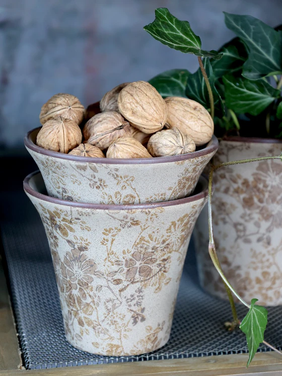 Dekorativer Blumentopf Chic Antique Melun Latte – Keramik, Skandi-Look