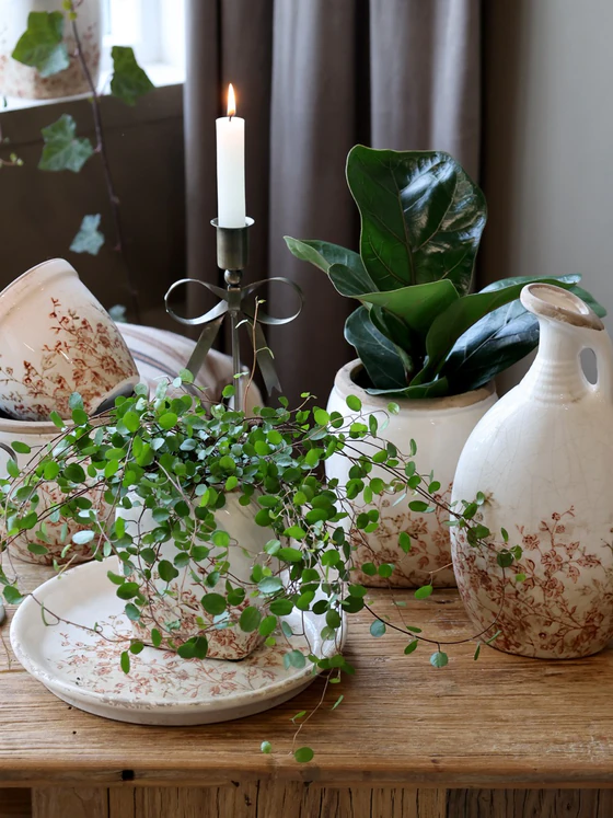 Übertopf Zimmerpflanzen Chic Antique Chaville Creme Keramik Vintage