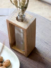 Dekorative Glasflasche Chic Antique – Holzhalter Natur Rustikal