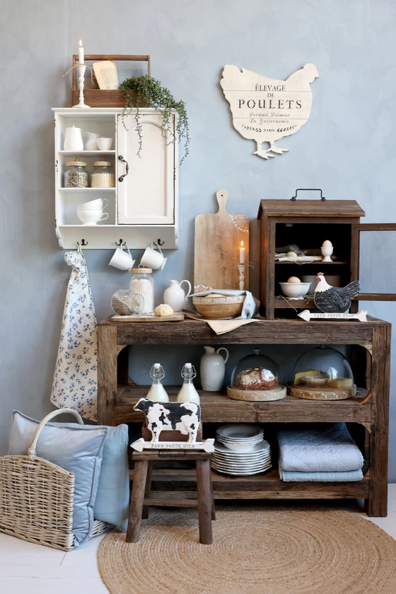 Korb-Set mit Henkeln Chic Antique – Handgefertigt aus Weide Natur