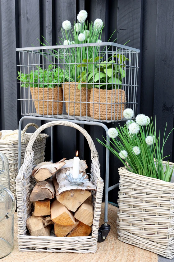 Korb-Set mit Henkeln Chic Antique – Handgefertigt aus Weide Natur