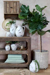 Korb-Set mit Rollen Chic Antique Natur 3er-Set Weide